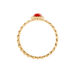 Bague Naim Plaque Or Jaune Pierre De Synthese - Bagues solitaires Femme | Histoire d’Or