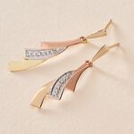 Boucles D'oreilles Pendantes Ainhoa Or Tricolore Diamant - Boucles d'oreilles pendantes Femme | Histoire d&rsquo;Or