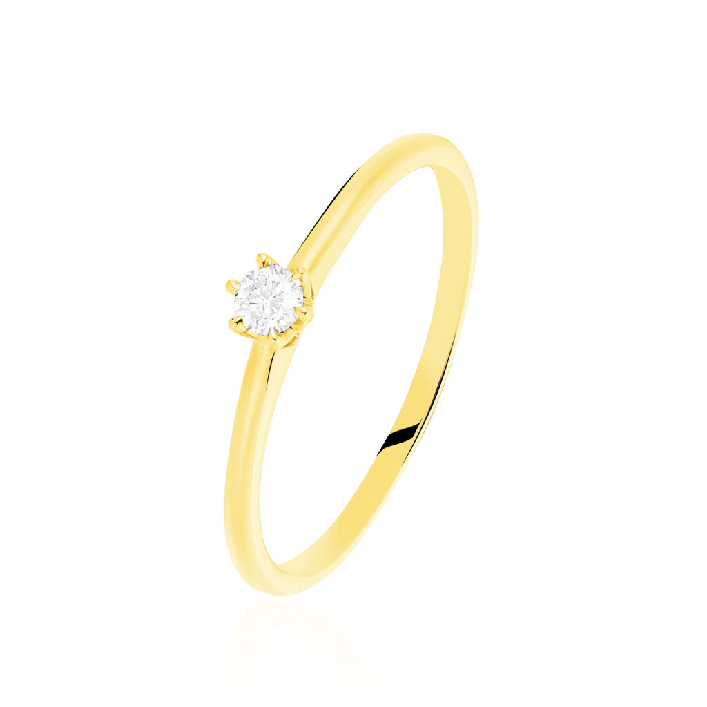 Bague Solitaire Annelies Or Jaune Diamant - Bagues solitaires Femme | Histoire d’Or