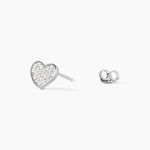 Boucles D'oreilles Puces Esperanza Argent Blanc Oxyde De Zirconium - Boucles d'oreilles fantaisie Femme | Histoire d&rsquo;Or