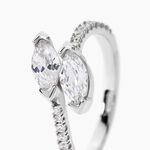 Bague Nevarte Argent Blanc Oxyde De Zirconium - Bagues avec pierre Femme | Histoire d&rsquo;Or