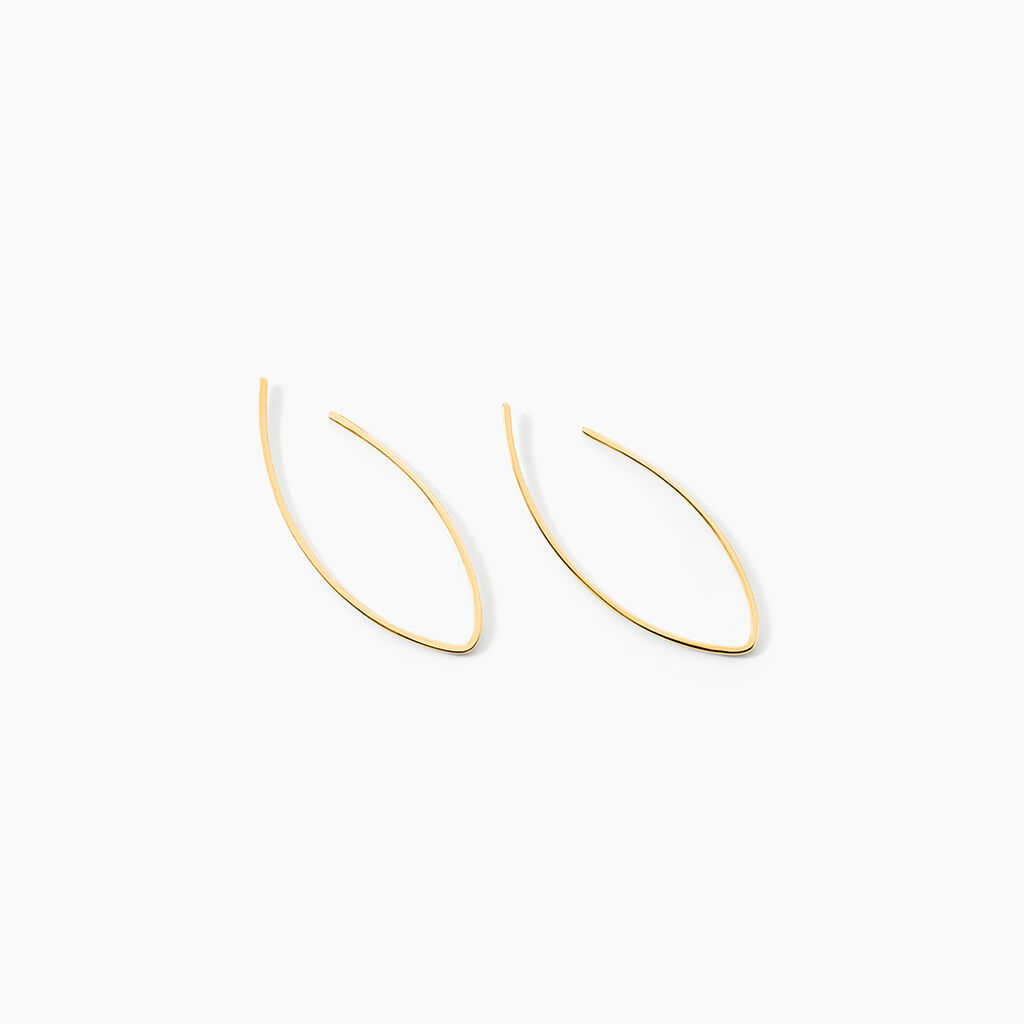 Cr&eacute;oles Helle Amande Or Jaune - Boucles d'oreilles cr&eacute;oles Femme | Histoire d&rsquo;Or