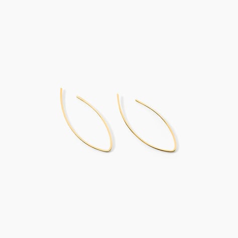 Cr&eacute;oles Helle Amande Or Jaune - Boucles d'oreilles cr&eacute;oles Femme | Histoire d&rsquo;Or