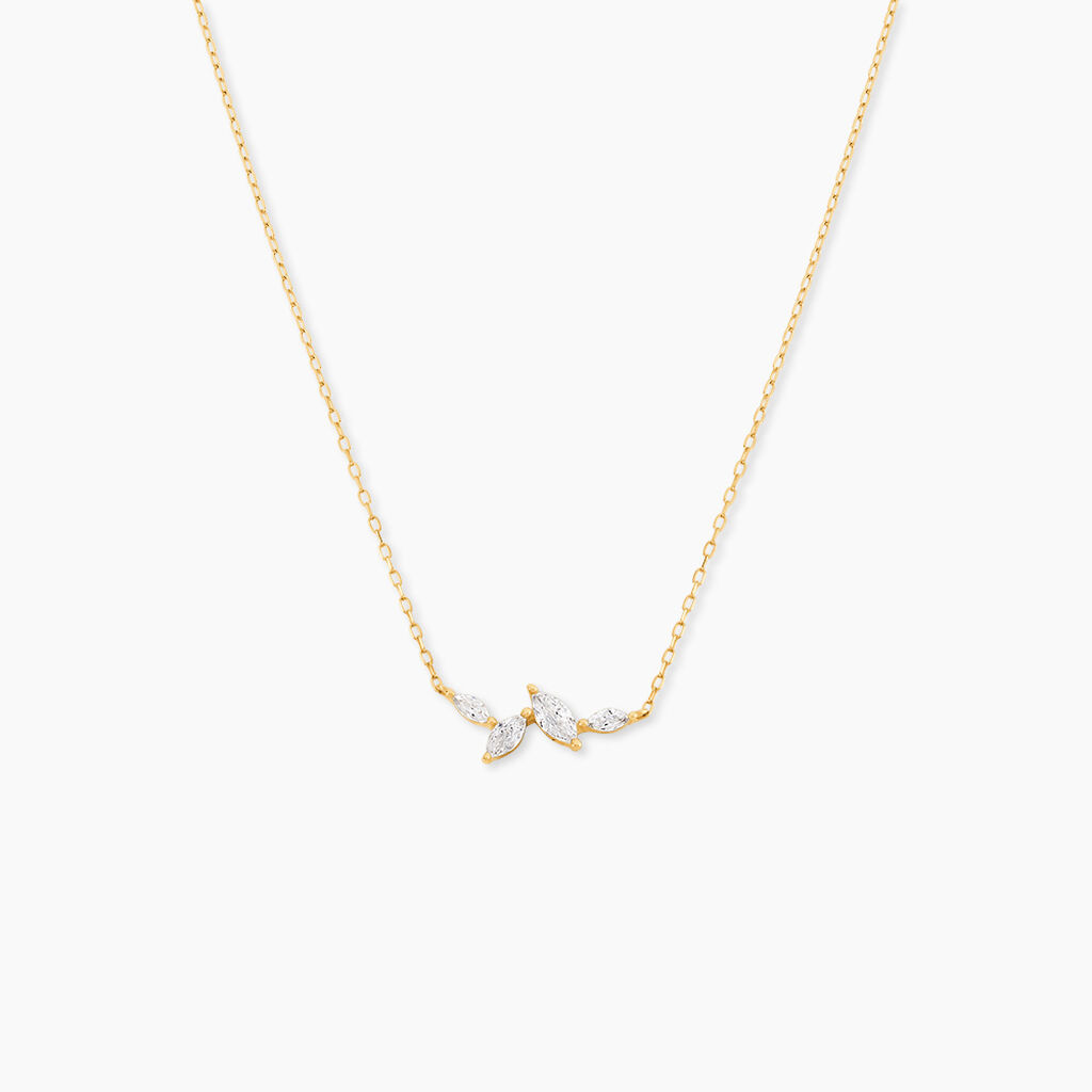Collier Madelia Or Jaune Oxyde De Zirconium - F&ecirc;te des m&egrave;res Femme | Histoire d&rsquo;Or