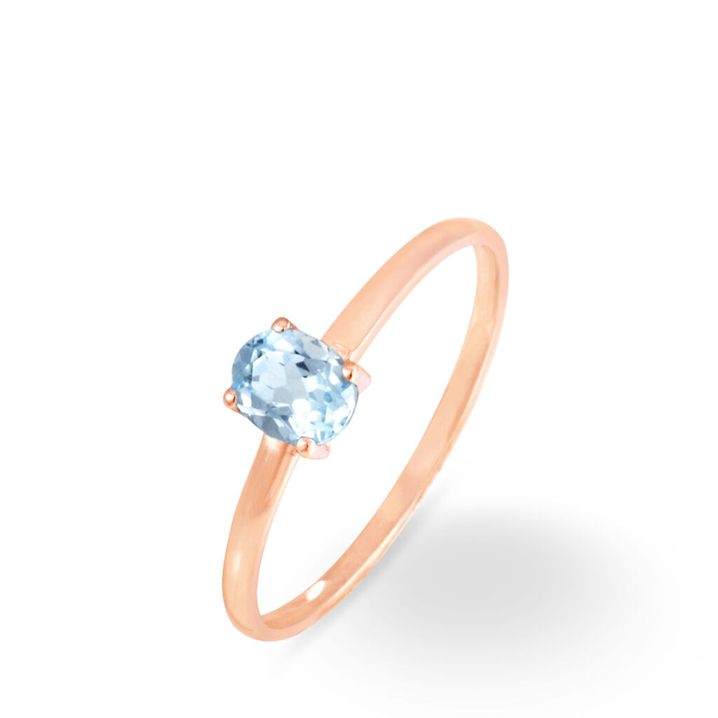 Bague Lily Or Rose Topaze - Bagues solitaires Femme | Histoire d&rsquo;Or