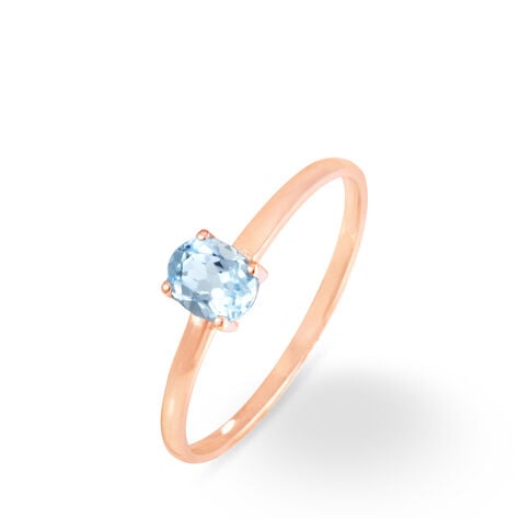 Bague Lily Or Rose Topaze - Bagues solitaires Femme | Histoire d&rsquo;Or