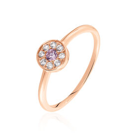 Bague Auxana Argent Rose Oxyde De Zirconium - Bagues avec pierre Femme | Histoire d’Or