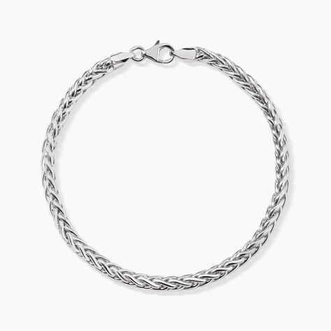 Bracelet Jany Maille Palmier Or Blanc - Bracelets cha&icirc;ne Femme | Histoire d&rsquo;Or