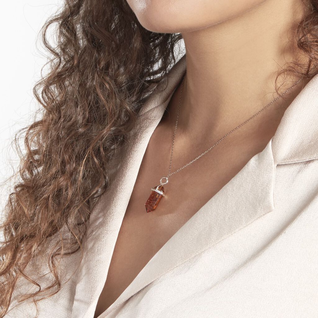 Collier Gaubert Argent Ambre - Colliers Femme | Histoire d’Or