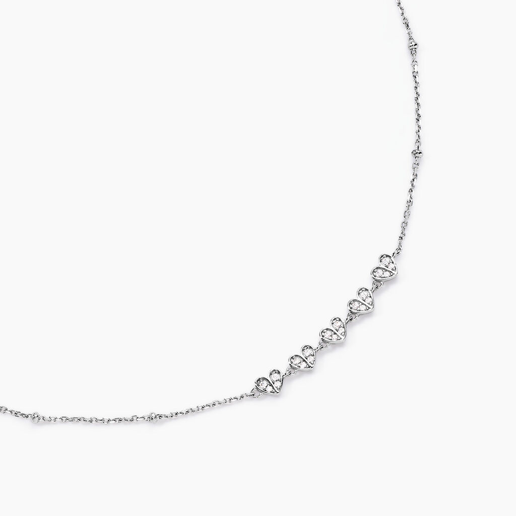 Collier Declaration Argent Blanc Oxyde De Zirconium - Colliers fantaisie Femme | Histoire d’Or