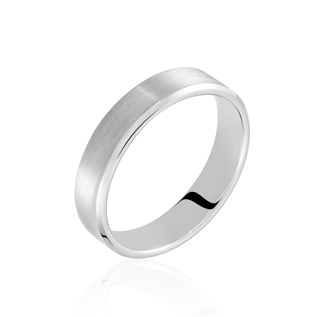 Alliance Rominus Ruban Plat Palladium Blanc - Alliances Homme | Histoire d’Or