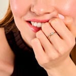Bague Rory Argent Dor&eacute; A L'Or 750/1000 Topaze Oxyde De Zirconium - Bagues solitaires Femme | Histoire d&rsquo;Or