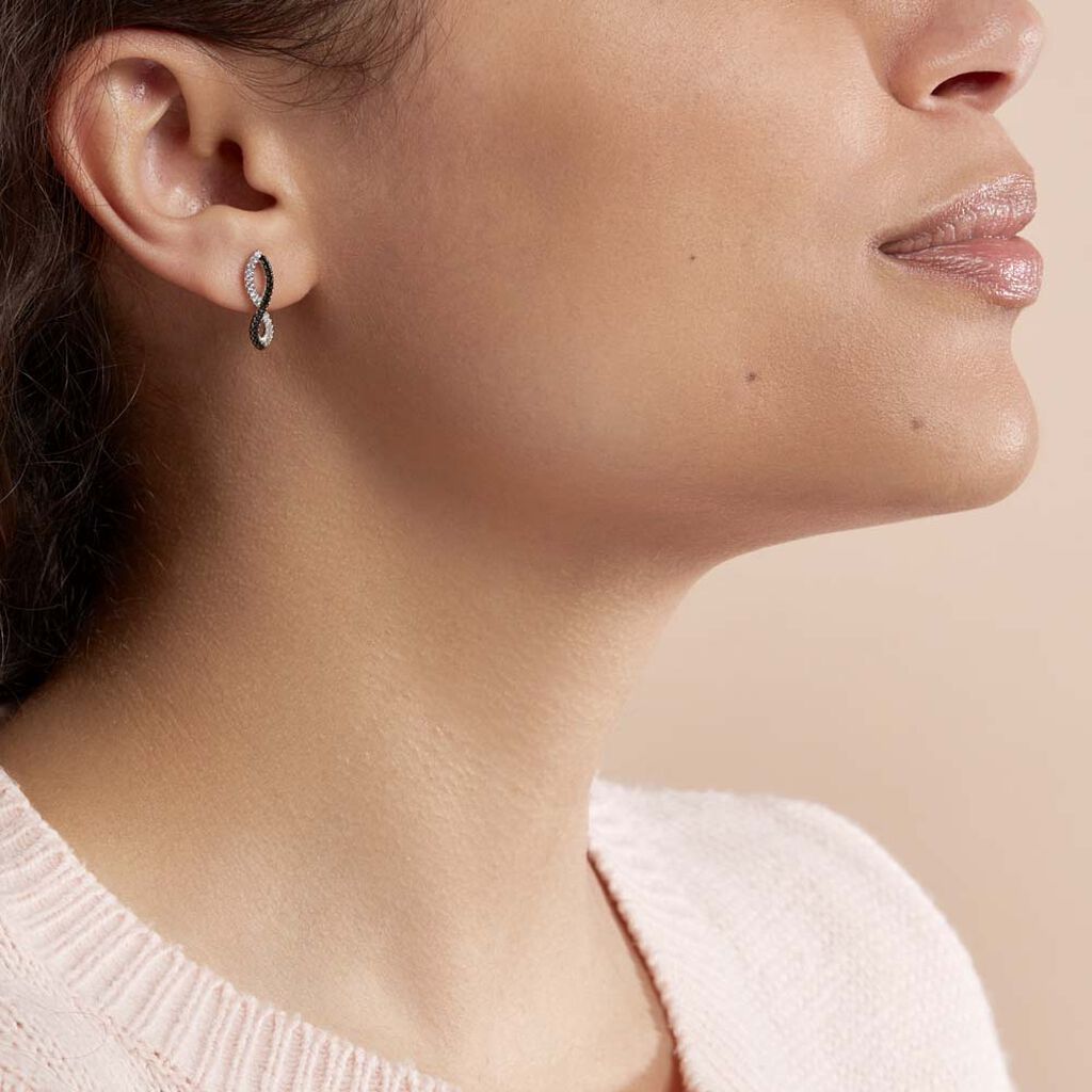 Boucles D'oreilles Argent Blanc Prudentia Oxyde De Zirconium - Boucles d'oreilles fantaisie Femme | Histoire d’Or