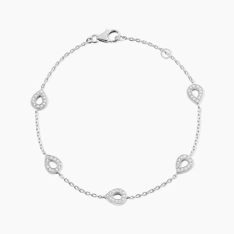 Bracelet Ciara Argent Blanc Oxyde De Zirconium - Bracelets Femme | Histoire d&rsquo;Or