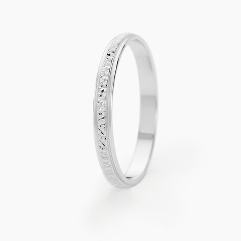 Alliance Venus Ruban Plat Or Blanc - Alliances Femme | Histoire d’Or