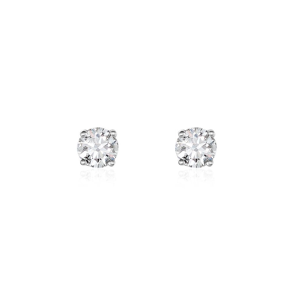 Boucles D'oreilles Puces Aphrodite Or Blanc Diamant - Clous d'oreilles Homme | Histoire d’Or