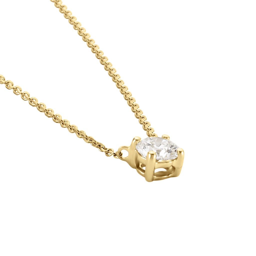Collier Aphrodite Or Jaune Diamant Synthetique - Colliers Femme | Histoire d&rsquo;Or