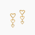 Boucles D'Oreilles Pendantes Osamu Argent Dor&eacute; A L'Or 750/1000 - Boucles d'oreilles pendantes Femme | Histoire d&rsquo;Or