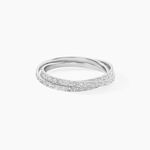 Alliance Shelena Ruban Plat Or Blanc - Alliances Unisex | Histoire d&rsquo;Or