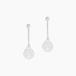 Boucles D'oreilles Pendantes Audrey-rose Argent Blanc - Boucles d'oreilles fantaisie Femme | Histoire d&rsquo;Or