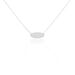 Collier Ovale Gravable Or Blanc - Cadeaux de naissance Femme | Histoire d’Or