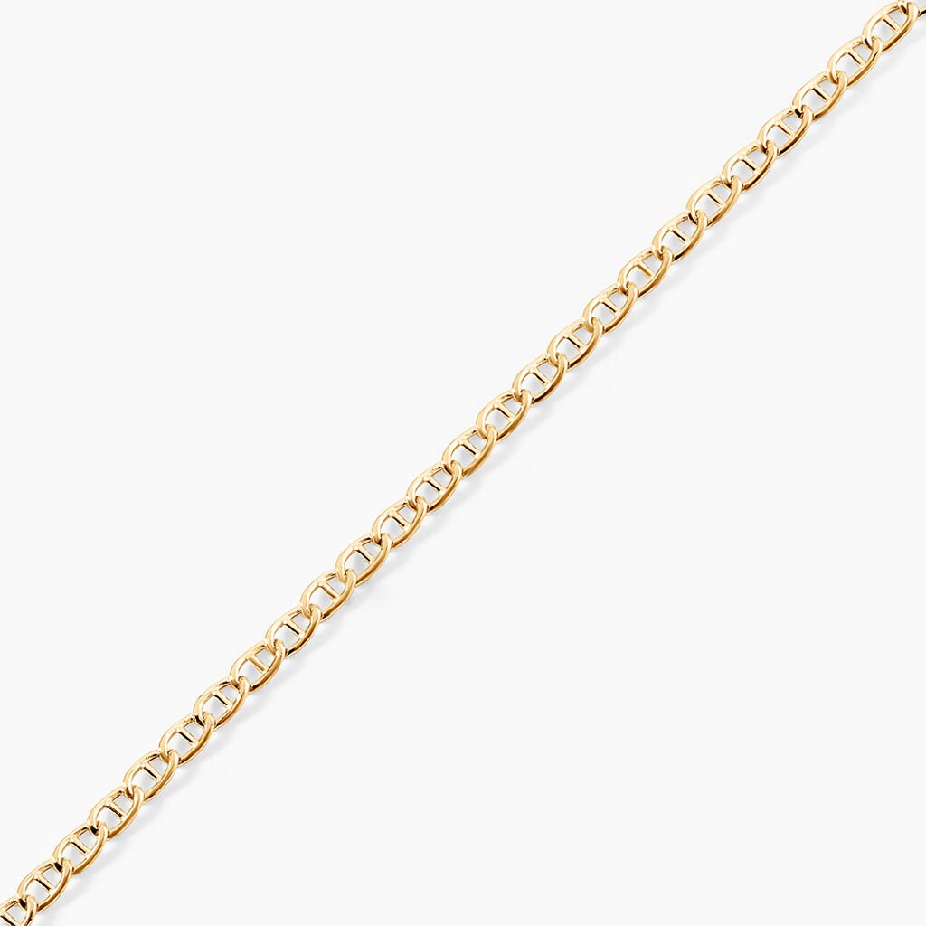 Collier Capucin Or Jaune Maille Marine Plate - Chaines Femme | Histoire d&rsquo;Or