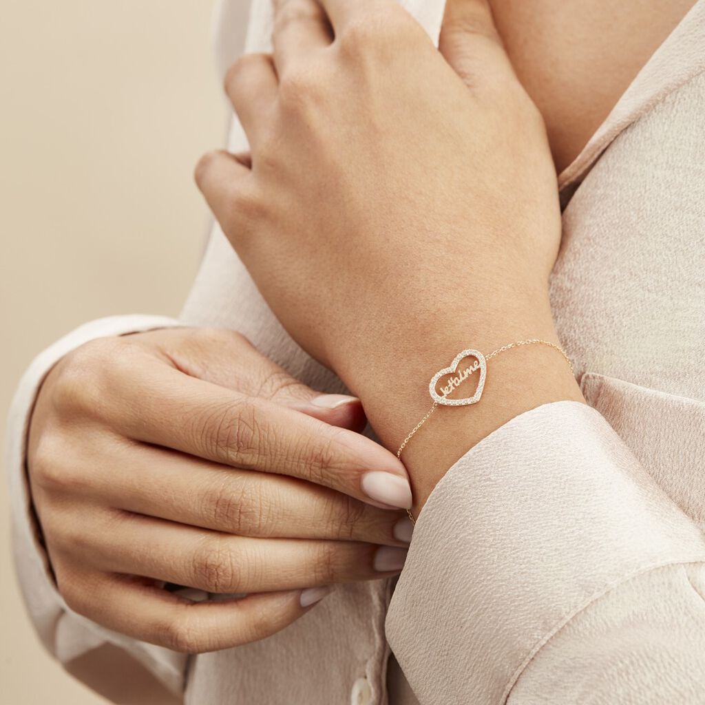 Bracelet Or Jaune Derry Oxyde De Zirconium - Bracelets Femme | Histoire d’Or