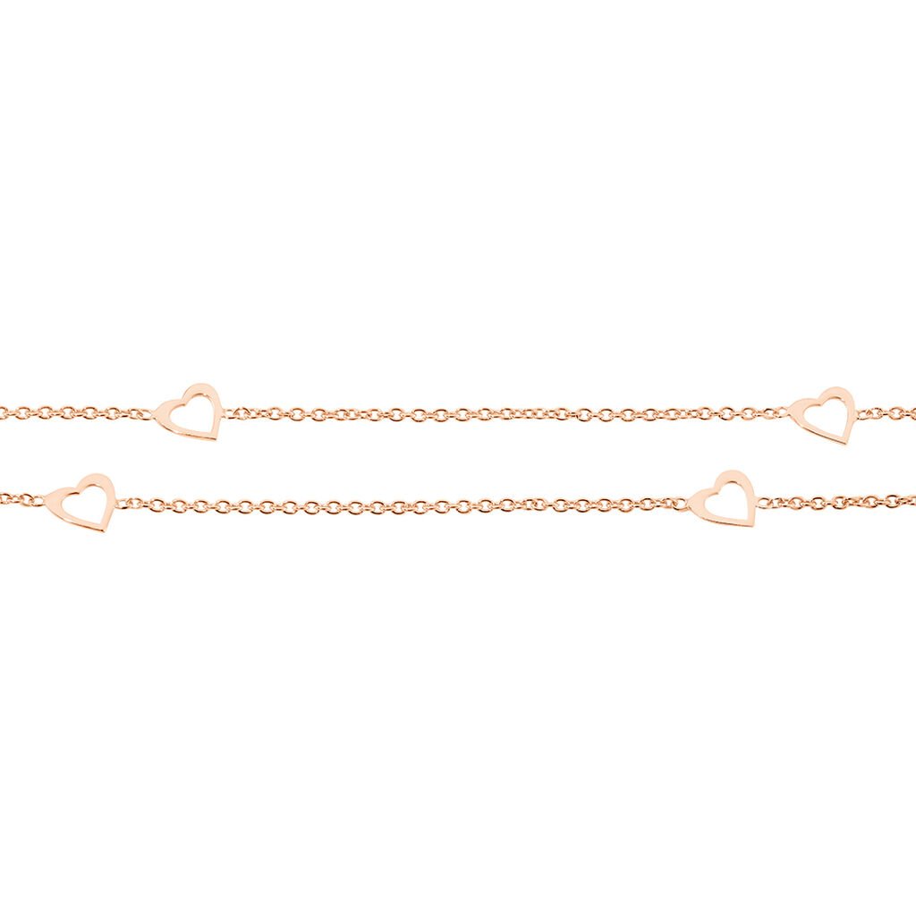 Chaîne De Cheville Daria Argent Rose - Chaînes de cheville Femme | Histoire d’Or