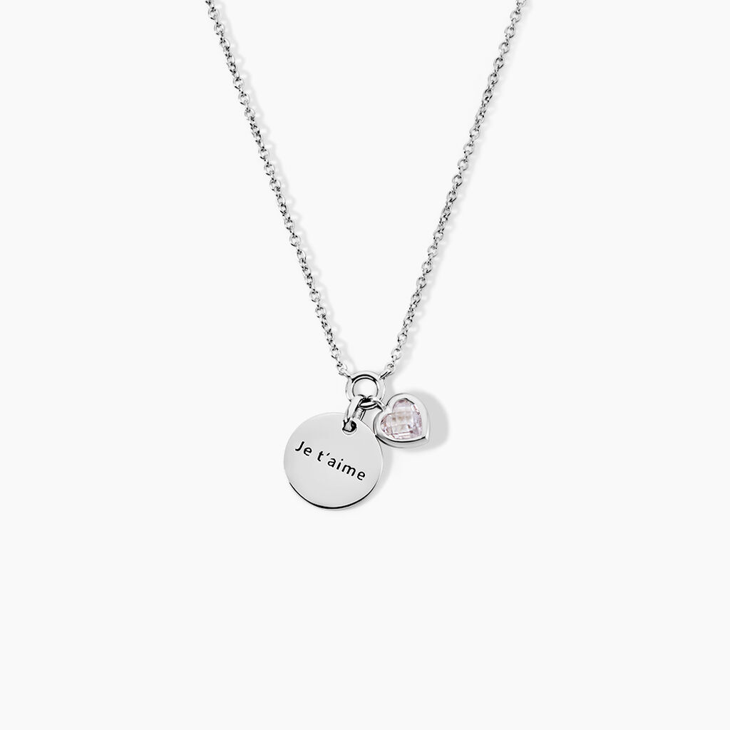 Collier Nikoline Argent Blanc Oxyde De Zirconium - Colliers fantaisie Femme | Histoire d&rsquo;Or