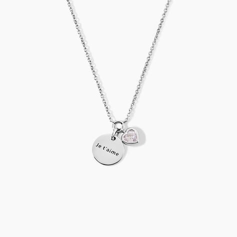 Collier Nikoline Argent Blanc Oxyde De Zirconium - Colliers fantaisie Femme | Histoire d&rsquo;Or