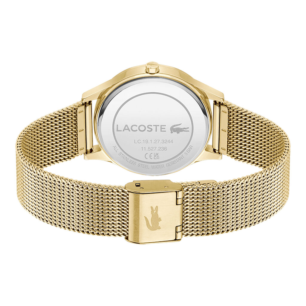 Montre Lacoste Crocodelle Dor&eacute; - Id&eacute;es cadeaux Femme | Histoire d&rsquo;Or