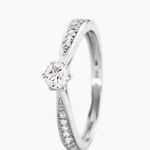 Bague Solitaire Symphonie Or Blanc Diamant - Bagues solitaires Femme | Histoire d&rsquo;Or