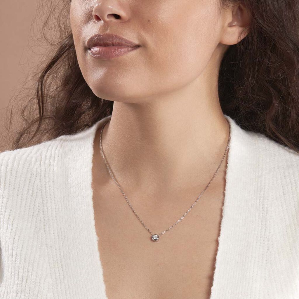 Collier Cate Argent Blanc Oxyde De Zirconium - Colliers fantaisie Femme | Histoire d’Or