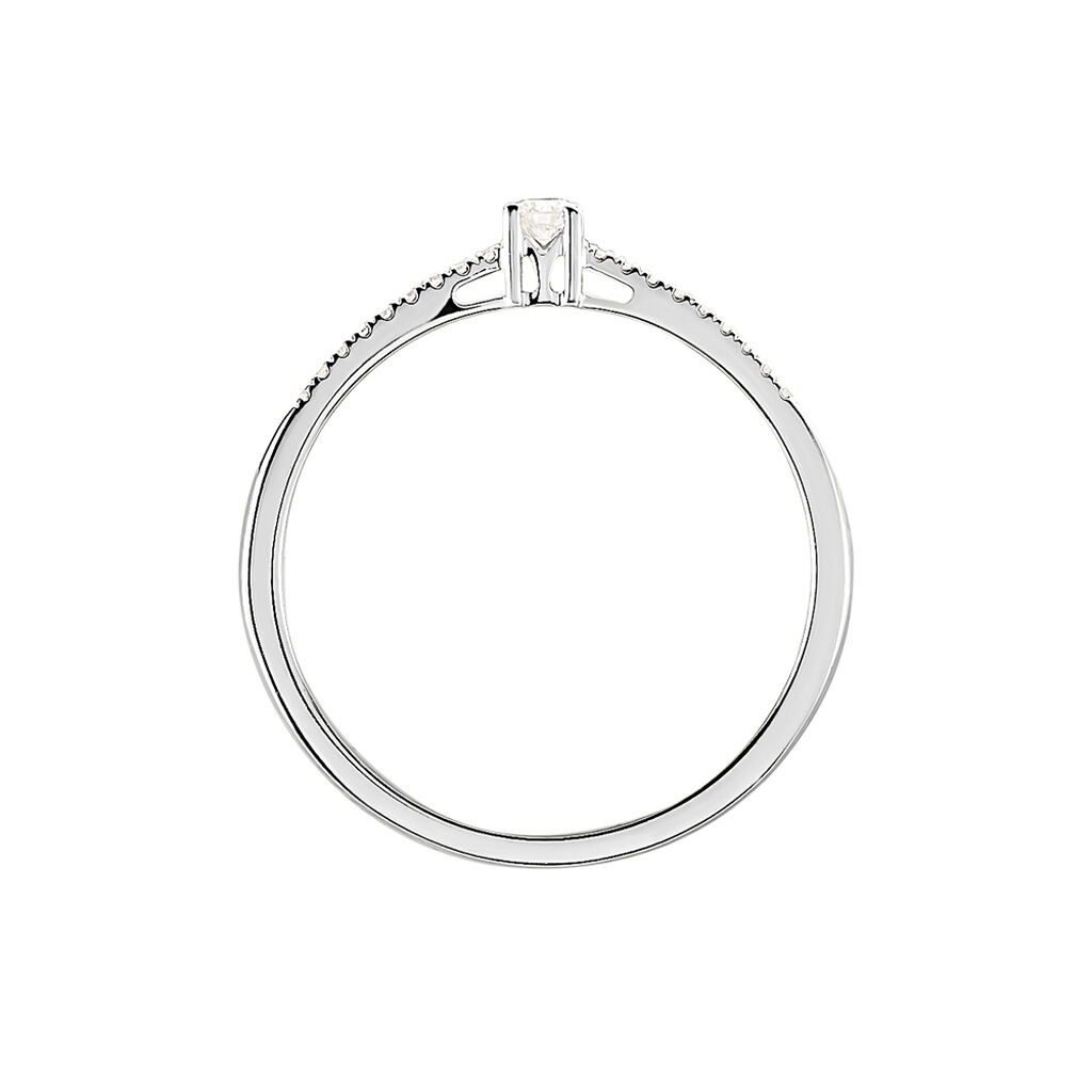 Bague Eliisa Or Blanc Diamant - Bagues solitaires Femme | Histoire d&rsquo;Or