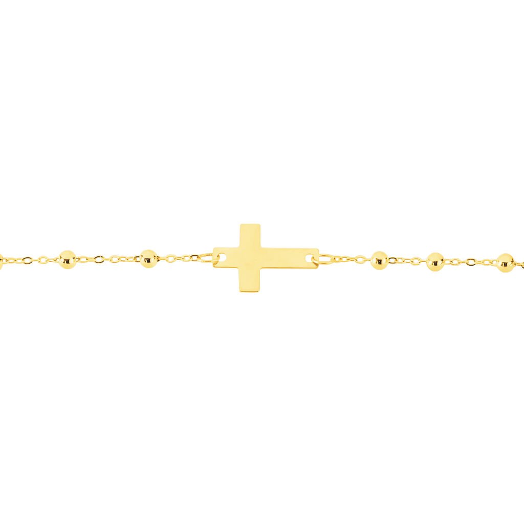Bracelet Evelina Maille Boule Or Jaune - Bracelets Communion Enfant | Histoire d&rsquo;Or