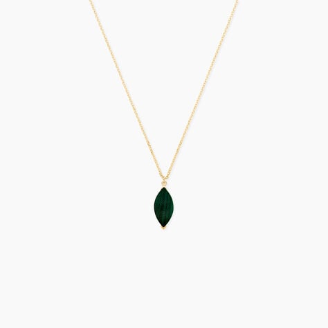 Collier Elisud Or Dor&eacute; Malachite - Colliers Femme | Histoire d&rsquo;Or