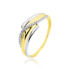 Bague Bodil Or Bicolore Diamant - Bagues avec pierre Femme | Histoire d’Or