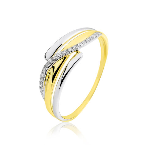 Bague Bodil Or Bicolore Diamant - Bagues avec pierre Femme | Histoire d’Or