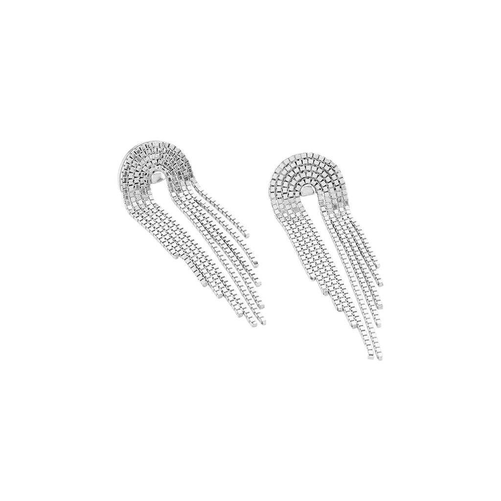 Boucles D'oreilles Pendantes Jakarta Argent Blanc - Boucles d'oreilles pendantes Femme | Histoire d&rsquo;Or