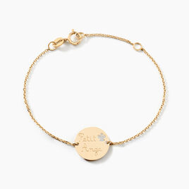 Bracelet Benedicte Message Or Jaune - Bracelets Baptême Enfant | Histoire d’Or