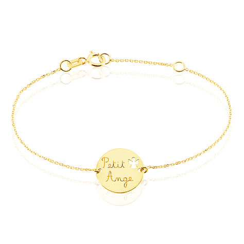 Bracelet Benedicte Message Or Jaune - Bracelets Baptême Enfant | Histoire d’Or