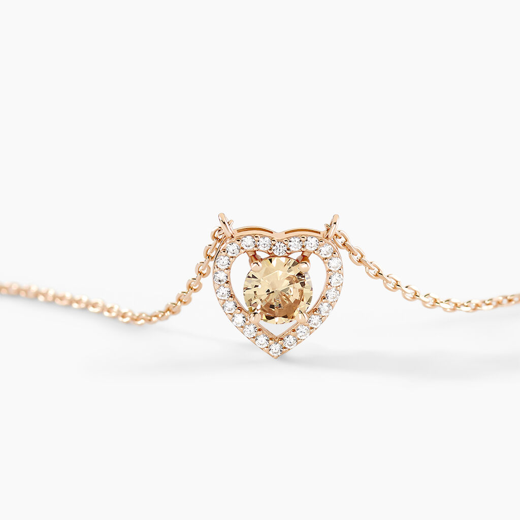 Collier Suzon Argent Rose Oxyde De Zirconium - F&ecirc;te des m&egrave;res Femme | Histoire d&rsquo;Or