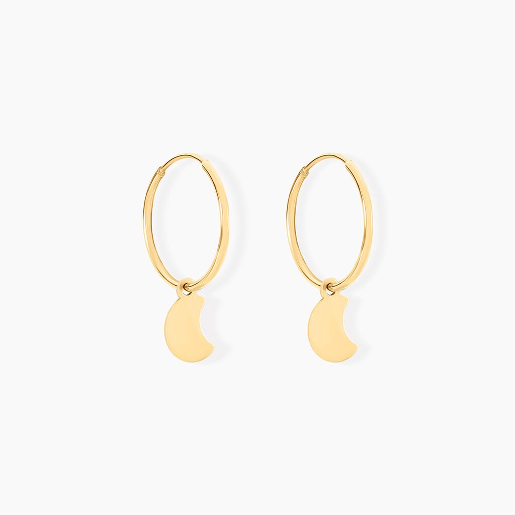 Cr&eacute;oles Belita Or Jaune - Boucles d'oreilles cr&eacute;oles Femme | Histoire d&rsquo;Or