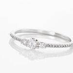 Bague Or Blanc Sabine Diamants - Bagues solitaires Femme | Histoire d&rsquo;Or