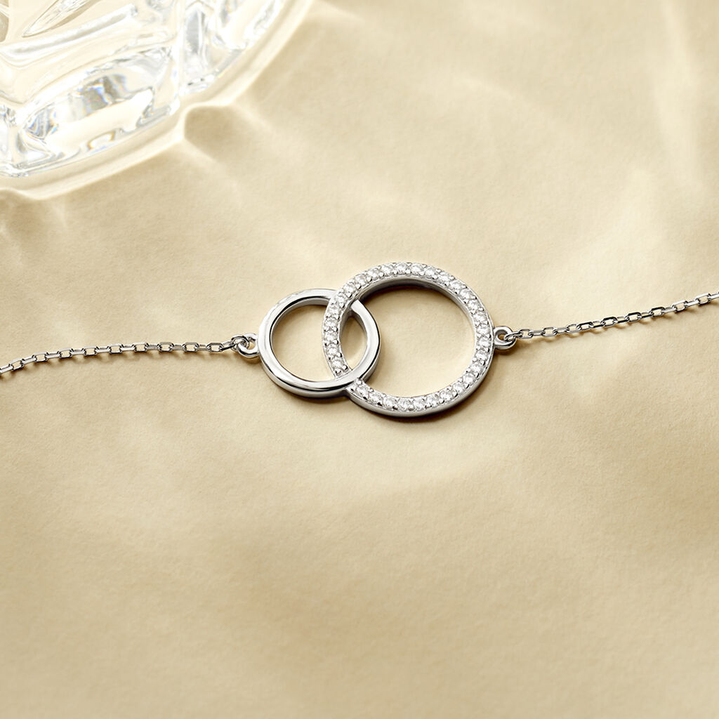 Bracelet Yalaz Argent Blanc Oxyde De Zirconium - F&ecirc;te des m&egrave;res Femme | Histoire d&rsquo;Or
