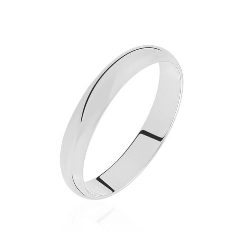 Alliance Aphroditia Demi Jonc Bomb&eacute; Platine Blanc - Alliances Femme | Histoire d&rsquo;Or