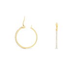 Cr&eacute;oles Sandrine Or Jaune Strass - Boucles d'oreilles cr&eacute;oles Femme | Histoire d&rsquo;Or