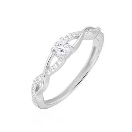 Bague Phoebus Argent Blanc Oxyde De Zirconium - Bagues solitaires Femme | Histoire d’Or
