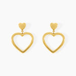 Boucles D'oreilles Pendantes Tassy Acier Jaune - Boucles d'oreilles fantaisie Femme | Histoire d&rsquo;Or