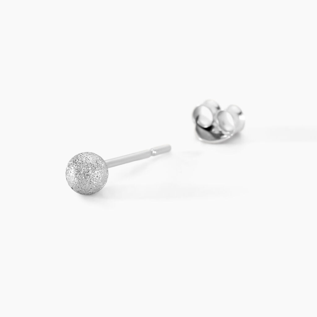 Boucles D'oreilles Puces Ayana Argent Blanc - Boucles d'oreilles fantaisie Femme | Histoire d’Or